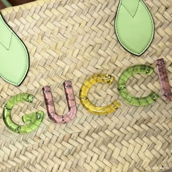 Firstbag ru WITH STRAW TOTE GUCCI SMALL GUCCI LOGO 0712